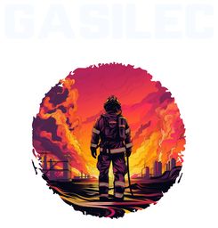 gasilec pozar v ozadju