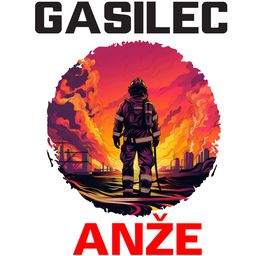 Skodelica GASILEC IME BELI TEKST pozar okroglo